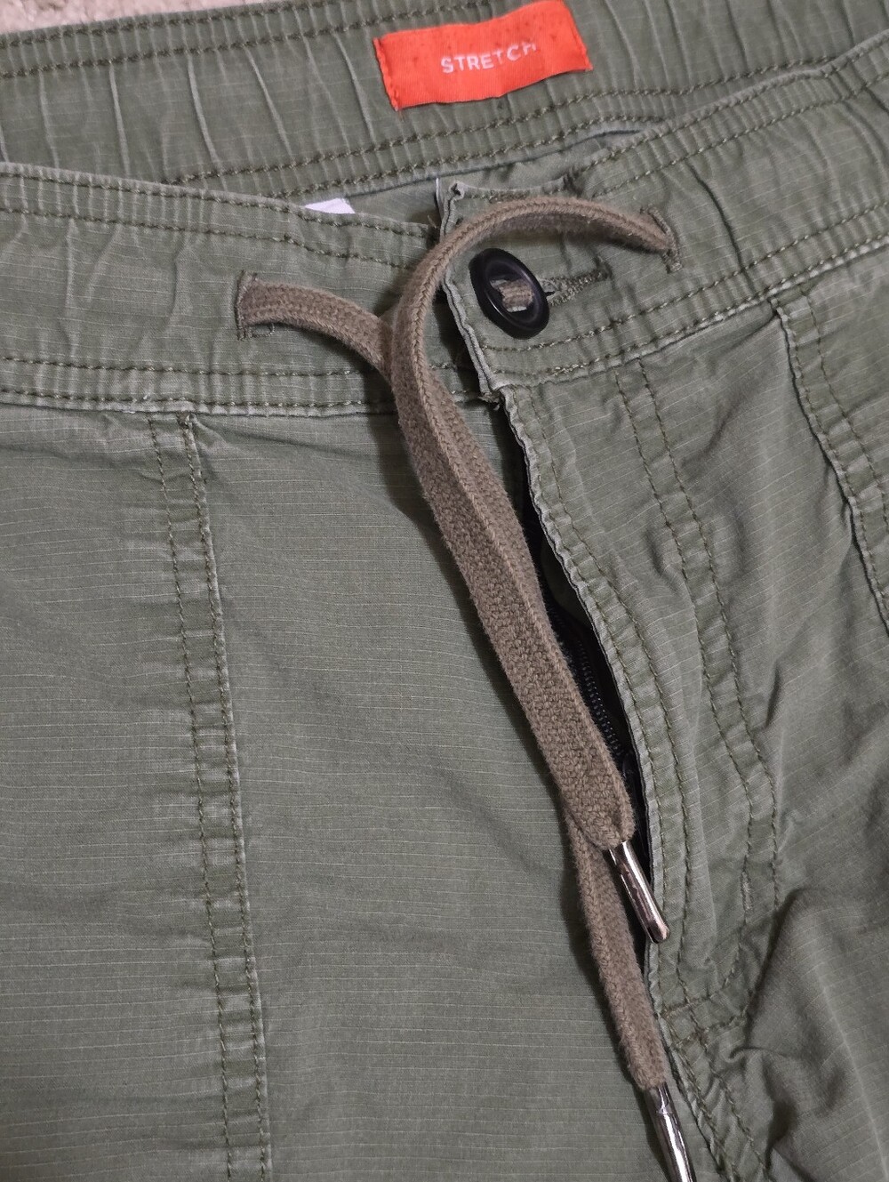 Casual Olive Green Women's Drawstring Pants - Picture 2 of 5